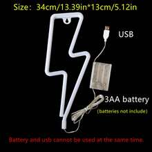 1pc LED Lightning Neon Wall Light, Small Night Light, Game Room Decor, Home Party Creative Fairy Light, Birthday Theme Scene Atmosphere Light, Living Room Bedroom Decoration - Lightning Neon Sign - View 13