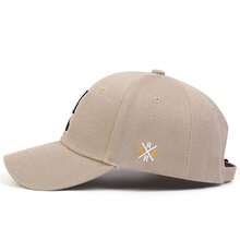 1 buah Topi Baseball Pria dengan Bordir Hati Huruf K, Perlindungan Matahari yang Dapat Diatur, Cocok untuk Perjalanan Luar Ruangan Musim Semi/Musim Gugur, Pantai, Pesta - Khaki - View 4