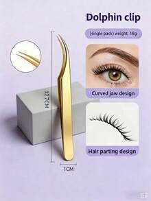 Professional Gold Stainless Steel Eyelash Extension Tweezers, Mirror Polished Gold Handle, Ultra-Precise, Lightweight, Durable And Odorless, Multi-Purpose Salon-Grade Beauty Tool, Suitable For Eyelash Extension Operations - Multicolor - View 11
