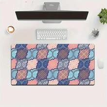 Luckybutterfly 1PC Moroccan Bohemian Geometric Large Mouse Pad,Non‑Slip Rubber Base Desk Mat For Office Gaming - Color Grid - View 7