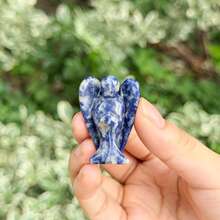 Rose Quartz Angel Carving: AAA Grade Healing Crystal Decor (2'') - Pink - View 15