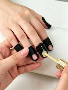 1pc U-Shaped Nail Cuticle Protector Sticker, Anti-Overflow Nail Art Barrier Tape, Suitable For Gel Nail Polish, Prevents Finger Staining Nail Art Tool - Multicolor - View 1