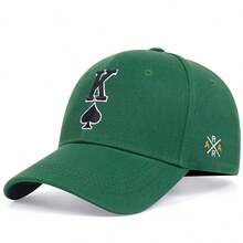 1 buah Topi Baseball Pria dengan Bordir Huruf K dan Hati, Dapat Diatur Ukurannya, Pelindung Matahari, Cocok untuk Perjalanan Luar Ruangan Musim Semi/Musim Gugur, Pantai, Pesta - Hijau - View 1