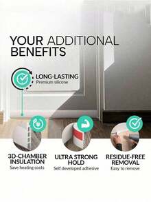 Premium Door Bottom Seal Strip, Door Gap Blocker, Warmth, Insect-Proof, Sound-Insulating, Quick Installation, Bedroom Door Cold Air Blocking Seal Strip - Door Gap Seal - View 6