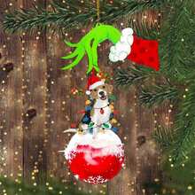 The Grinch The 11pcs(1Set) /6/2PCS ‑Themed Acrylic Christmas Tree Hanging Ornaments, Assorted Funny Character & Creative Pattern Print, Perfect For Christmas Home Decor, And Ideal As Xmas Tree Decoration And Holiday Creative Small Gift. - Cookie Monster - View 5