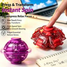Transparent Press Toy, Portable Squeeze Decompression Stress Relief Sensory Fidget Toy, Interactive Handheld Anxiety Relief Gadget, Relaxing Desk Office Toy Gift For Adults - Multicolor - View 4