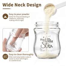 1 Pc New Anti Colic System 160ml/240ml Wide Neck Silicone Nipple Glass Baby Bottle For Newborn Breastfeeding Babies Infant Gift Set - Lilac 240ML 6month+ - View 6
