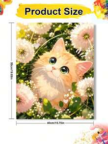 DIY Paint By Numbers Set - Cute Cat Unframe DIY Canvas Art, Perfect Home Decoration & Creative Gift Idea - Sets - View 10