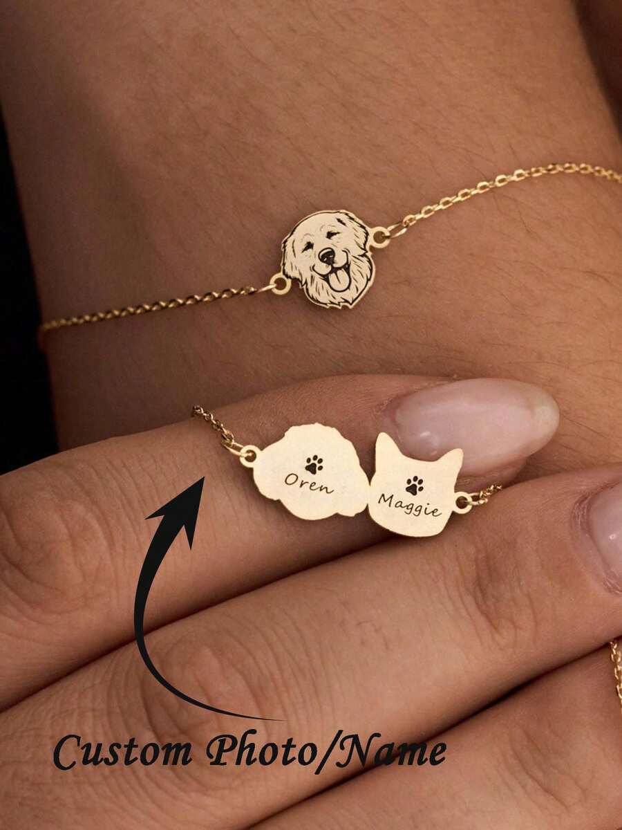 Gelang Potret Hewan Peliharaan Kustom, Gelang Kenangan Hewan Peliharaan, Perhiasan Foto Hewan Peliharaan yang Dipersonalisasi, Kehilangan Hewan Peliharaan, Anjing - MultiWarna - View 1