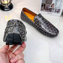 Giày lái xe nam phong cách Brogue thủ công bằng da mềm đế mềm có tua rua, kiểu casual quý ông, size lớn, nhiều màu, cho mùa xuân hè - Xám - Xem 4