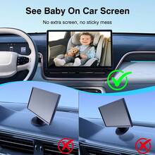 Car Baby Monitor Camera, 122° Wide Angle Rear Seat Child Monitoring Camera With Infrared Night Vision, Adjustable Car Interior Camera For Infants & Kids - White - View 5