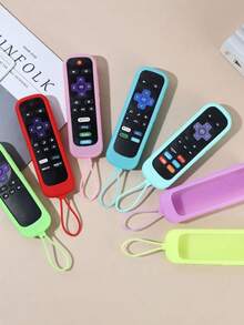 1件 矽膠通用遙控器保護套附掛繩，相容 Roku280 遙控器替換外殼，大型家電配件 - 查看 5
