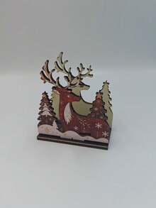 1pc Red Artificial Material Christmas Napkin Holder Napkin Box, Holiday Table Centerpiece, Christmas Party Kitchen Countertop Winter Gathering Tabletop Decor - A - View 9