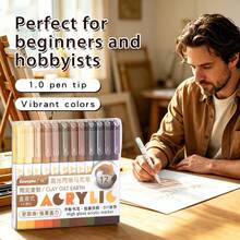Guangna New 288/168 Colors, 12pcs/Color Set, New Color Series, Vibrant Colors, Multiple Styles, Suitable For Back To School Season, Can Write On Most Surfaces, 1.0mm Acrylic Gel Pens - Sets - View 5