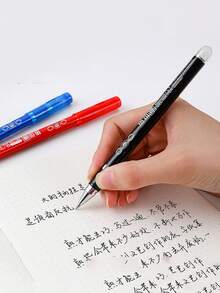 4pcs/Pack 0.7mm Erasable Liquid Ink Pens, Washable Pens, Black/Blue/Red/Green Ink, Erasable Ballpoint Pens, Smooth Writing, Heat Erasable, Perfect For Office, School Art Supplies - Default - View 3