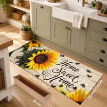 1 chiếc thảm trang trí nhà cửa hình chữ nhật in họa tiết hoa hướng dương, chống trượt, bằng bùn diatom, phù hợp cho phòng khách, phòng ngủ, hành lang, phòng tắm, phòng giặt, thảm polyester dùng được trong nhà và ngoài trời - Nhiều màu - Xem 12