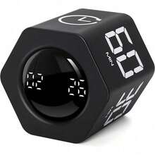 SULVGO Pomodoro Timer Cube, Hexagonal Flip Clock, Pause And Resume, Silent And Adjustable Sound Reminder, Suitable For Work, Office, ADHD, Study, Tasks, 1/5/10/30/60 Minutes - minimalist style - View 13