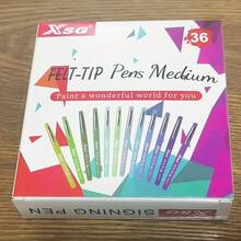 36-Color Water-Based Brush Pen Set, 0.35mm Tip, Smooth Ink Flow, Non-Fading, Quick-Drying, Perfect Gift For The Back-To-School Season, Birthday Gift - 36 Colors - View 3