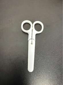 3/1pc Mini White Scissors, Portable Stainless Steel Paper Cutter, Handmade Stationery, Office & Study Gift, Men's Tool - AA - View 10