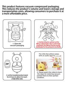 HAPPY WALK Infant Head Protection Pad Backpack, Suitable For Toddling And Crawling, Christmas Element Baby Walker Protection Pad, Adjustable Infant Head Protection Pad Backpack, Suitable For Crawling, Bee, Christmas - Yellow - View 4