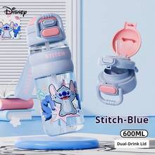 Disney Children's Dual-Head Water Cup, Suitable For Students In Summer, Tritan Material, Anti-Drop Straight Design, With Straw [600ml] - Multicolor - View 11