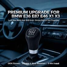 Applicable To E87 E46 Car Gear Shift Knob, Black New Style Gear Lever With Clip, Interior Modification Replacement Accessory - A - View 1