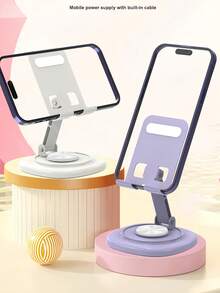 360° Rotatable Foldable Phone Stand Phone Holder Metal Rotating Phone/Tablet Stand Holder Tablet Desktop Stand For Office Camping Home Room Decor School Supplies Home Decor Travel Essential Phone Accessories - Multicolor - View 4