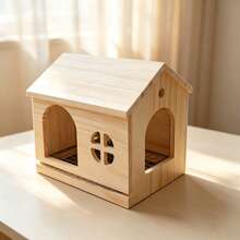 Parrot Wooden House Rabbit Flower Branch Mouse Hamster Wooden Nest Guinea Pig House Bird Nest Peony Pure Solid Wood Pull-Out Easy To Clean Cool House - View 10