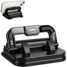 1pc 360 Degree Rotation Car Phone Holder, Temporary Parking Sign Holder Suitable For Dashboard Navigation Display, Two In One Multifunctional, Stable When Placed, Suitable For All Models, Made Of High-Quality ABS Material, Black Version, Hands-Free - A - View 2