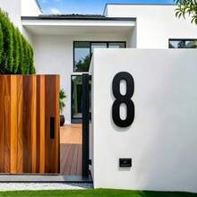 Acrylic Letter & Number Sign, Self-Adhesive Home Door & Store Wall Decor, Customizable Combination - A - View 10