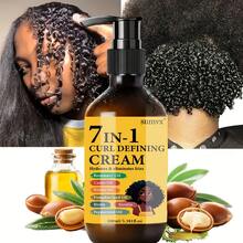 7-In-1 Styling Cream Containing Moroccan Argan Oil, Rosemary, Castor Oil, And Biotin. Lightweight And Non-Greasy, It Provides Long-Lasting Hold For Voluminous Curls. Suitable For All Hair Types, It Enhances Volume, Moisture, Shine, And Elasticity - 100ml/3.38fl.oz - View 3