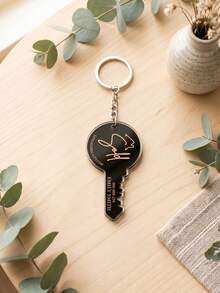 1-6pcs Customized Photo & Text Keychains, Personalized Acrylic Keychains, Custom Couple Keychains, Cute & Fun, Suitable For Family And Friends Custom Keychains - Multicolor - View 14