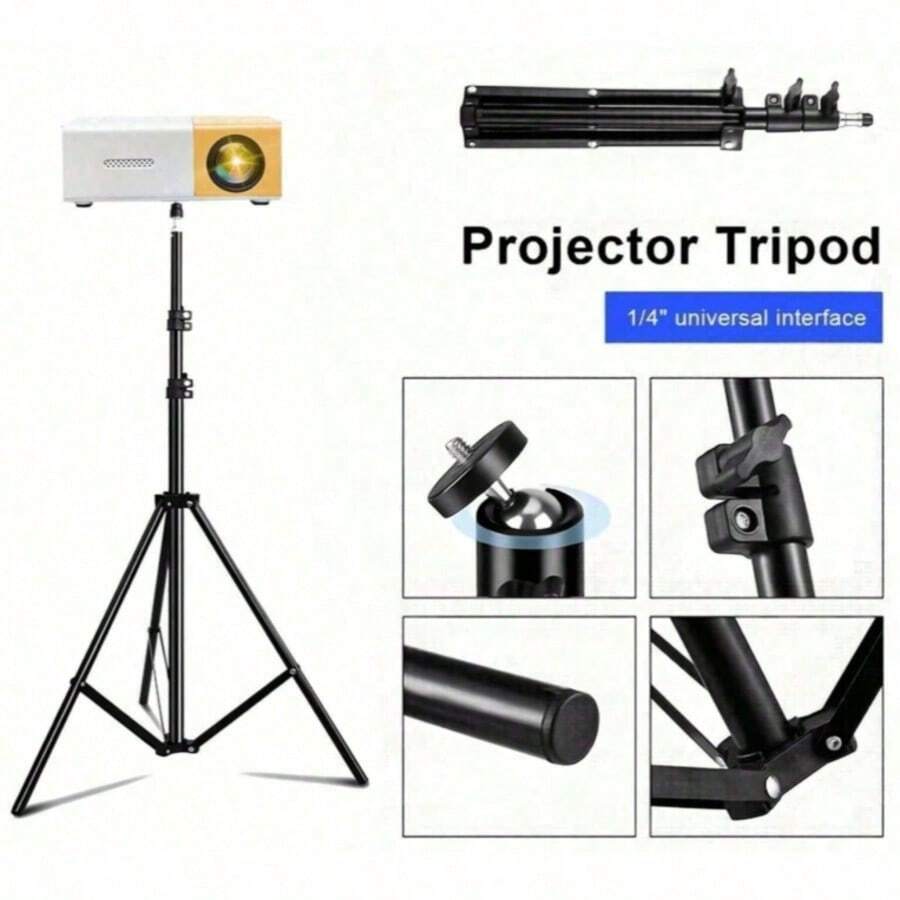 Xiaohui 50cm-160cm Universal Portable Bracket For HY300 Mini Projector Tripod Stand Mount Max Load-Bearing 3.3 Pounds