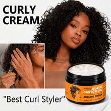 Jeffany Black Castor Oil Curl Cream. Contains Castor Oil To Create Perfect Curls. Tames Frizz And Provides Long-Lasting Hold, Suitable For All Curl Types. Makes A Great Gift. 50g - Cream - View 4