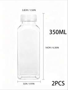 Botol Plastik Kecil dengan Tutup Ulir, Cocok untuk Cairan, Jus, Minuman Kesehatan - Botol Konsentrat Jus Jahe - Botol Mini Transparan yang Dapat Digunakan Kembali/Anti Bocor/Dapat Dibekukan, Wadah Plastik 2oz dengan Tutup - Hitam - View 25