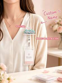 Customizable Text & Name Retractable Badge Reel, ID Clip, Healthcare Worker Name Tag, Office Badge, Stethoscope Accessory; Gift For Nurses & Doctors - Multicolor - View 3