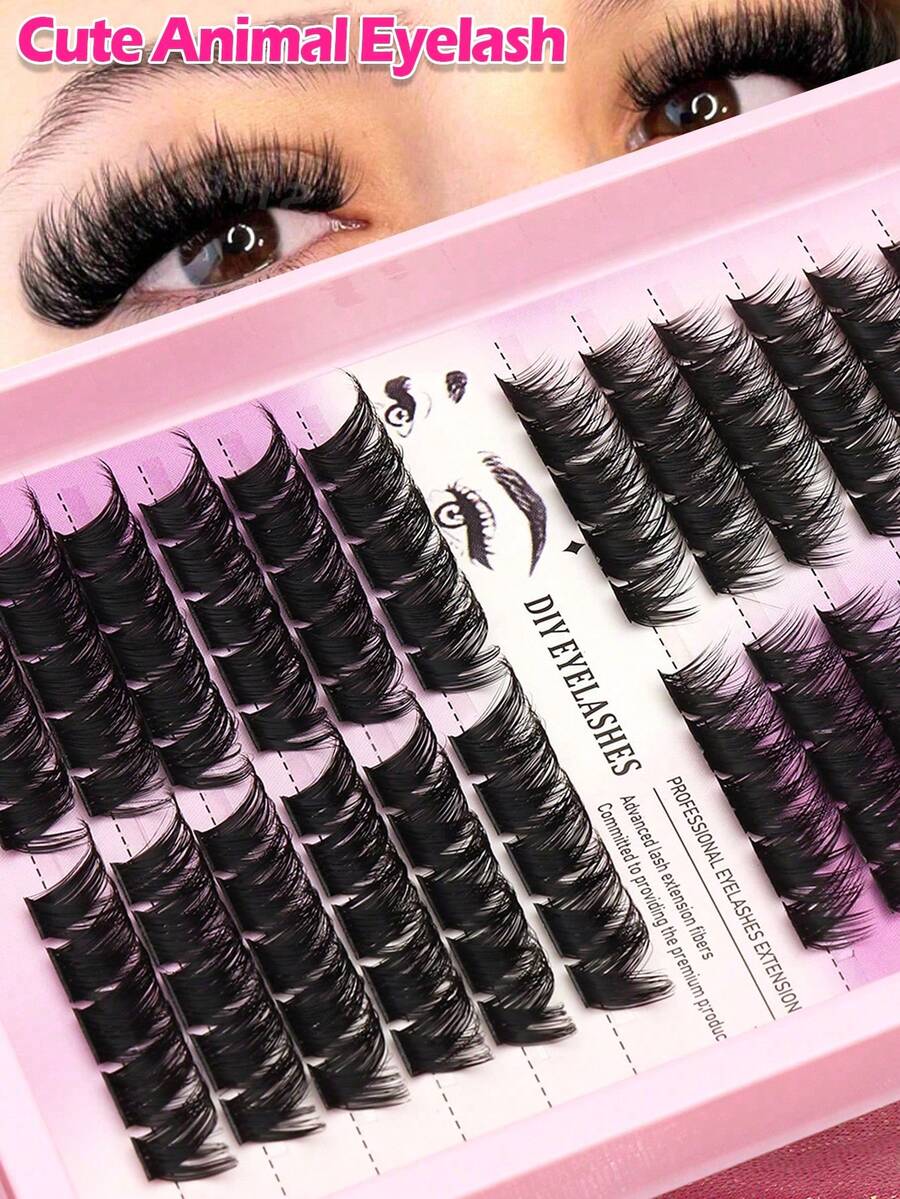 120 Clusters Comfortable Reusable DIY Lash Extensions, Beginner‑Friendly Delicate Natural Lashes For Dating, Wedding & Soft Eye‑Makeup - C - View 1