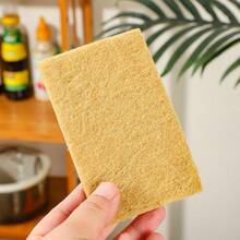 5/10pcs Sisal Wood Pulp Sponge Cloth, Sisal Fiber Dish Cloth, Green, Durable Washable Non-Stick Dish Cloth - Multicolor - View 10
