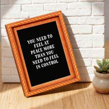 1pc Wooden Photo Frame Fridge Magnet - Fun Text Fridge Decor Magnet, Home Decoration! - A - View 10