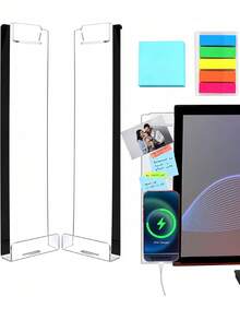 No Edge Computer Note Holder Reusable Monitor Memo Board For Men And Women Multifunction Screen Side Panel Back To School Fall Home Bedroom Dorm College Office Apartment Desk Living Room Office Desk Decor And Accessories Essentials - Multicolor - View 4