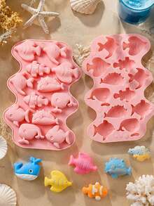 12-Cavity Ocean Animal Silicone Soap Mold, 3D Handmade Soap Making Mold, Suitable For DIY Soap, Aromatherapy Candles, Plaster And Craft Projects - A - View 5