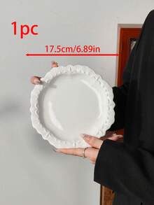 1pc/2pcs/4pcs French Palace Style Embossed Ceramic Plates, 6.5 Inch Elegant Dessert/Cake Plates, Afternoon Tea Snack Plates, Appetizer/Pickle Plates, Fruit/Candy Plates, Suitable For Home & Commercial Use, Microwave/Dishwasher/Oven - Multicolor - View 14