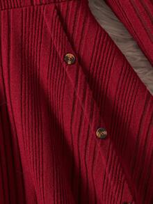 Girls' Spring/Autumn New Christmas Fashion Casual Long Sleeve Dress - Burgundy - View 5