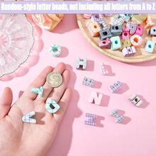 18/38/58 Random Acrylic Letter Beads, Large Grid Letter Beads, Suitable For Keychains, Bag Charms, Mobile Phone Chains, Bracelets, Etc. - Assorted Colors - View 6