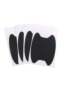 1pc/4pcs Car Door Handle Sticker Protective Film Carbon Fiber Handle Wrap Decal 4-Piece Set - A - View 14