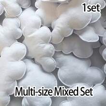 Soft White Felt Cloud Ceiling Decor, 3D Felt Cloud Decoration, Hanging Cloud Ornament, Suitable For Party Decor, Wedding, Birthday, Home Ceiling Hanging Decoration, Style Photo Backdrop Cloud Prop - White - View 10