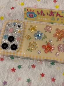 Colorful Floral Pattern Phone Case Compatible With Apple 18, 17 Pro Max, 16, 15, 14, 16 Pro, Full Coverage Protective Shell, Premium Fresh Creative Niche Fashion Style For Women - Multicolor - View 4