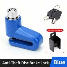 1pc Motorcycle/Electric Bike/Bicycle Anti-Theft Disc Brake Lock, With 2 Keys And Mounting Bracket, 3 Colors Available - Multicolor - View 10