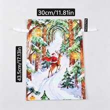 2pcs/5pcs/10pcs Multi-Color Multi-Style Drawstring Christmas Gift Bags, 3D Drawstring Bags, Extra Large Christmas Gift Packaging Bags, Wine Bottle Packaging Decorative Bags - Multiple Styles - View 28