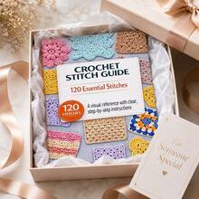 Crochet Stitch Guide 120 Basic Crochet Stitches Instruction Manual, Suitable For Home Handicraft Self-Study, Offline Yarn Knitting Classes, Mom & Child Handmade Salon, Creative Market Teaching, Handicraft Enthusiast Collection, Best Friend Holiday Gift, Studio Stitch Reference All-Scenario; Includes 120 Classic And Practical Basic Crochet Stitches - Style 1 - View 2